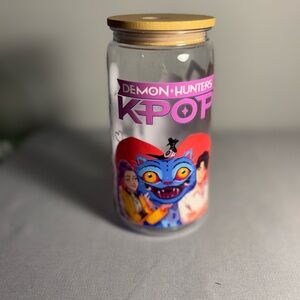 Demon Hunters KPOP Glass Jar with Wooden Lid